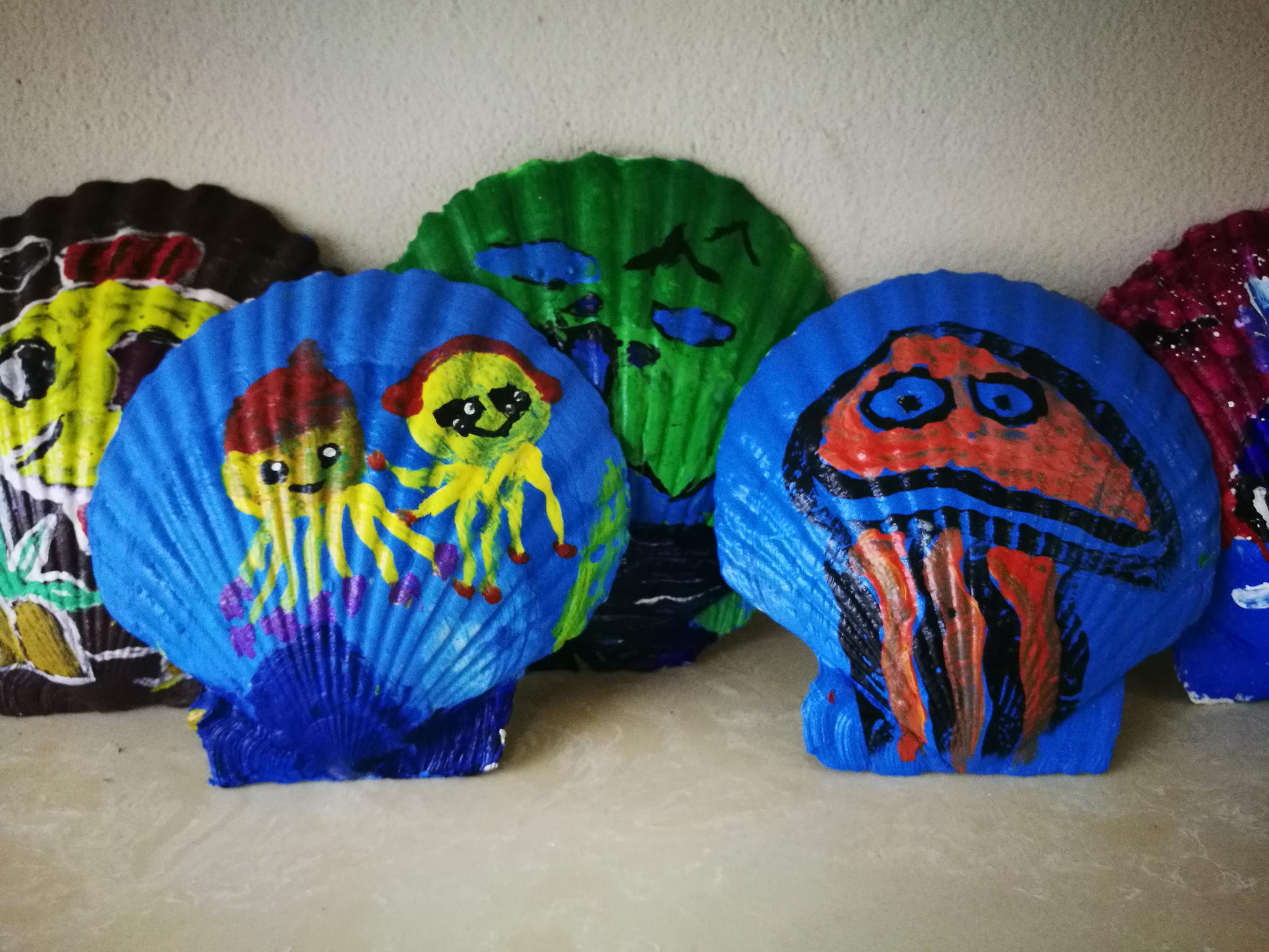 【手机图集】儿童贝壳彩绘作品