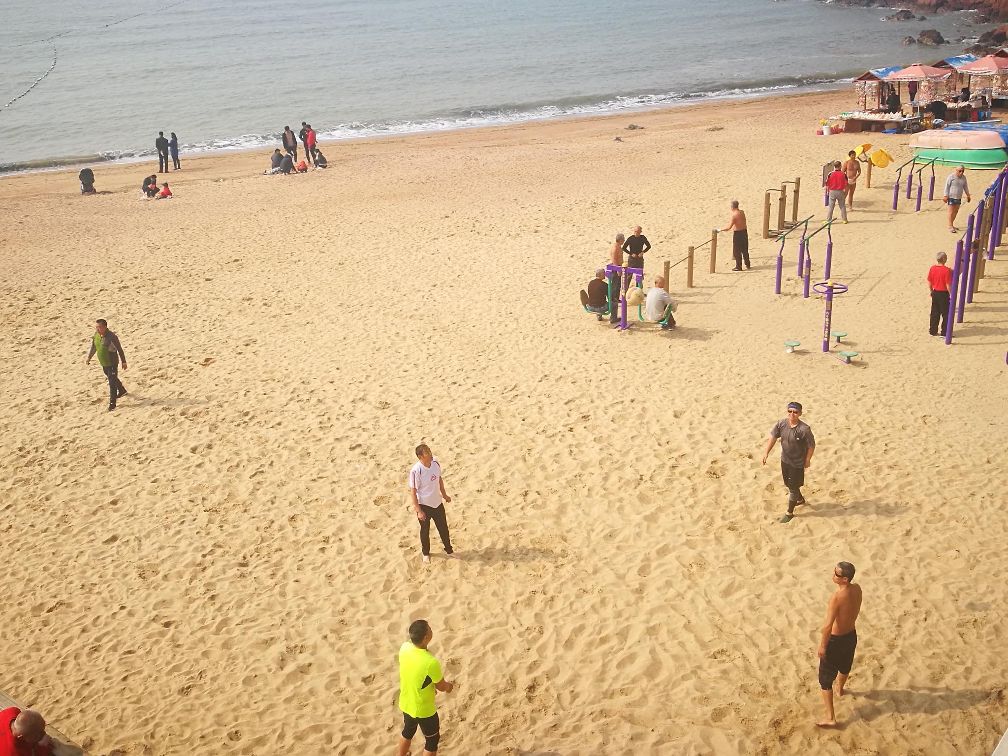 户外纪实图集 海边沙滩健身