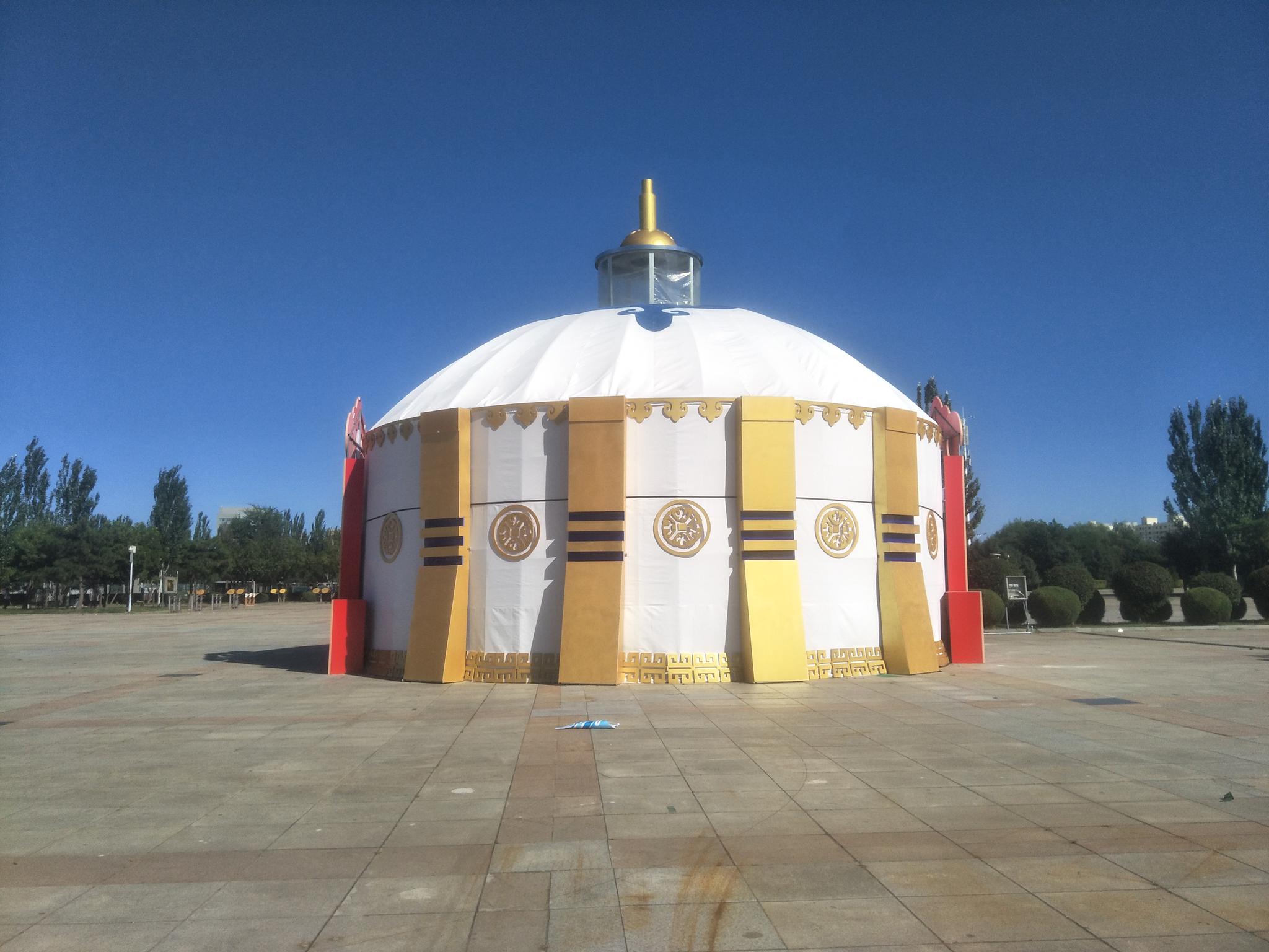 中国和蒙古国蒙药博览会用蒙古包,原创摄影