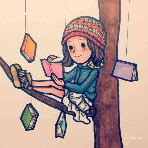 彩铅可爱小女生插画~头像集锦