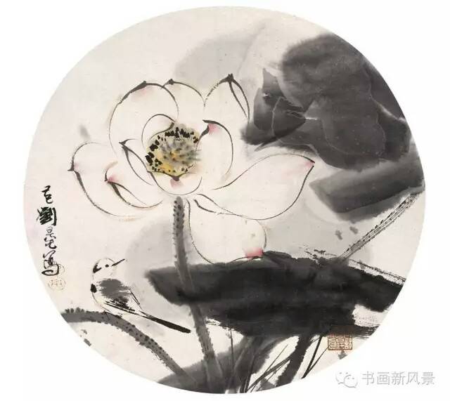 人物画大家刘旦宅水墨荷花欣赏