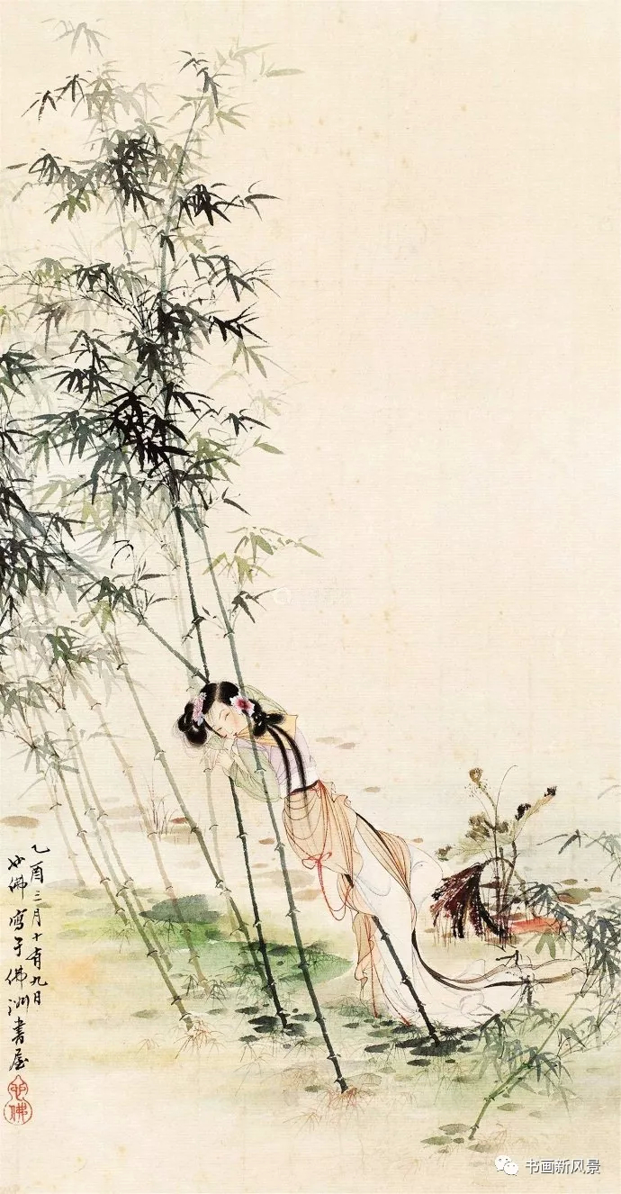 擅画媚妹的胡也佛~中国画工笔仕女欣赏