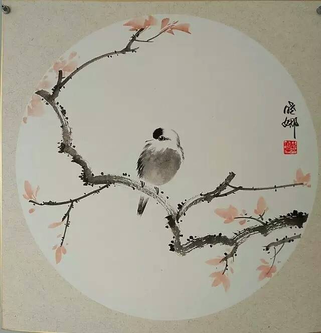 中国画写意花鸟团扇集锦