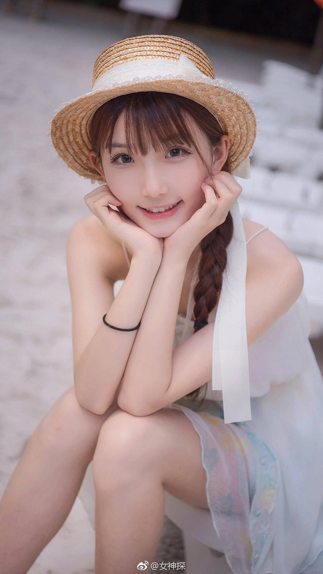 戴帽子的清新美女,萌萌的,好可爱.|帽子|可爱|美女_新浪新闻