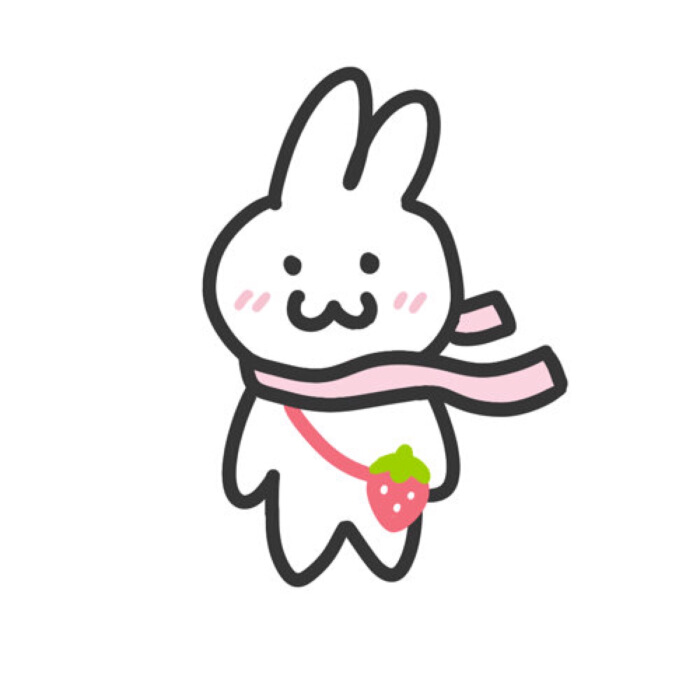 围巾小兔子头像冬天专用温暖版本