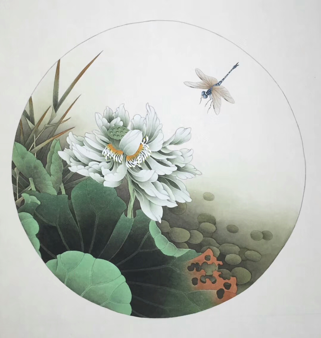 知名美女画家韦娜~中国画工笔花鸟欣赏