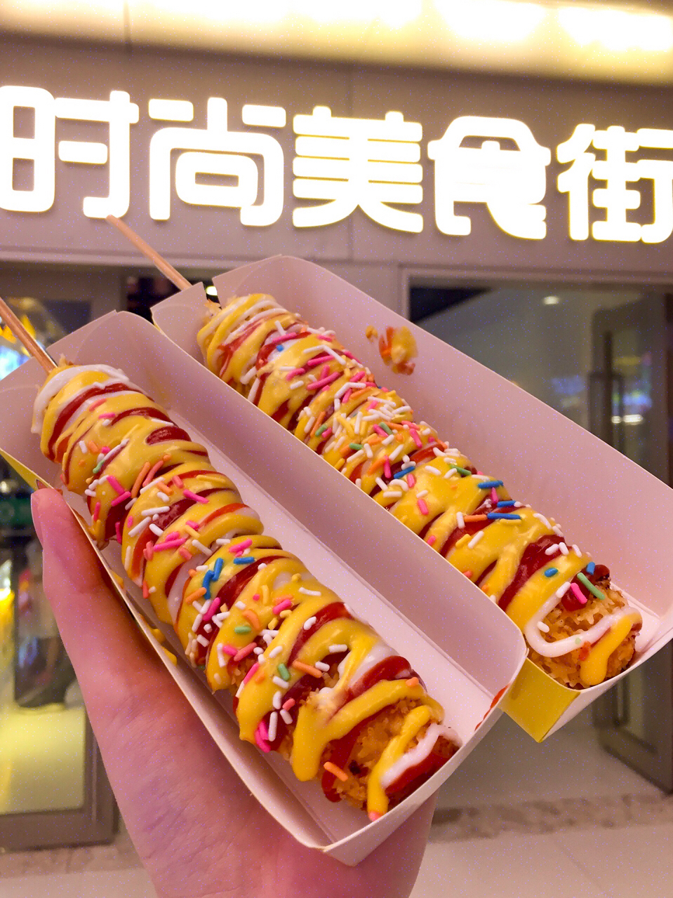 美味的芝士热狗棒,居然可以拉丝70厘米.