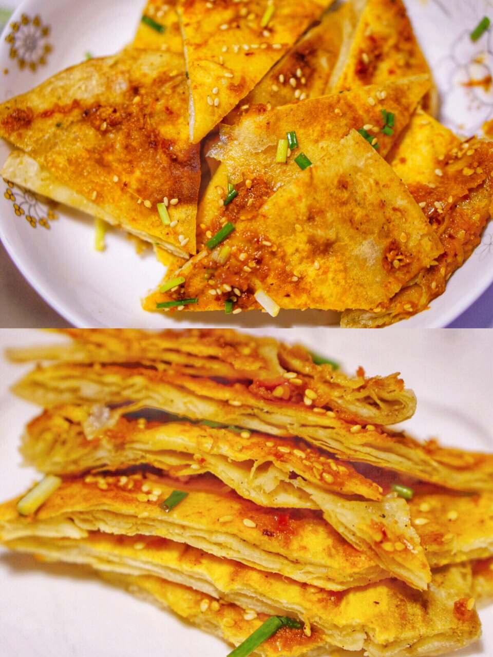 超级酥脆层层分明的自制酱香饼最爱的街头小吃