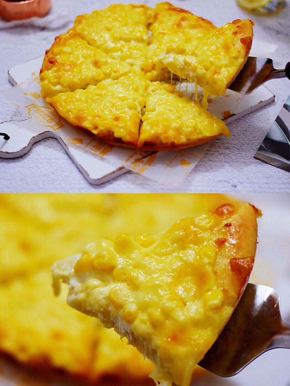 巨好吃的玉米披萨,香甜又美味,越吃越香.