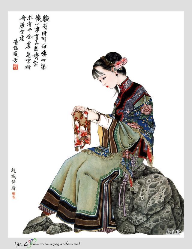 中国画工笔人物金陵十二钗锁屏壁纸集锦