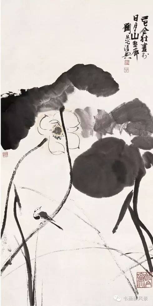 人物画大家刘旦宅水墨荷花欣赏