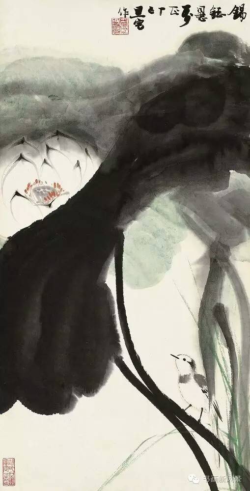 人物画大家刘旦宅水墨荷花欣赏