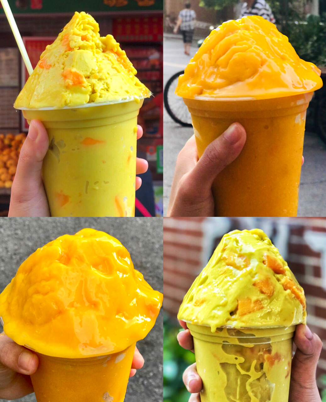 超好吃的芒果炒冰沙,排队才能买到的美食.