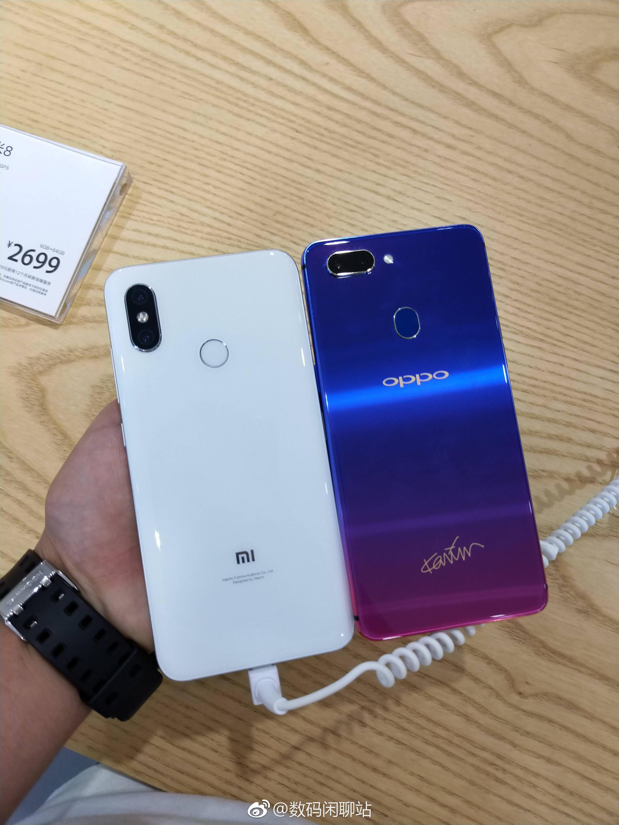 小米8外观对比魅族15,荣耀10,r15