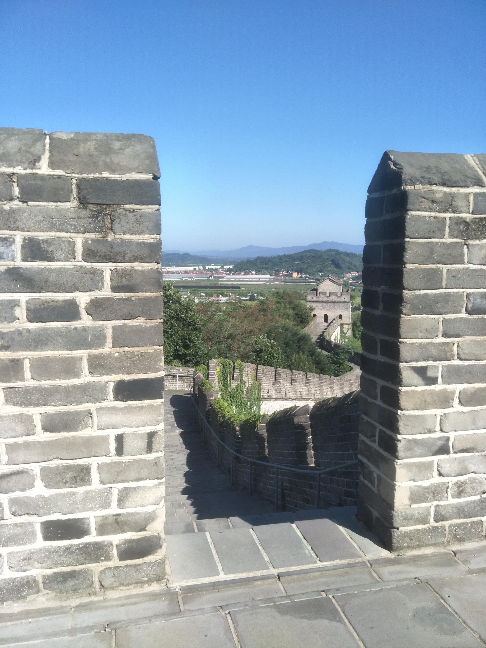 丹东虎山长城四号墙台上看风景,原创摄影