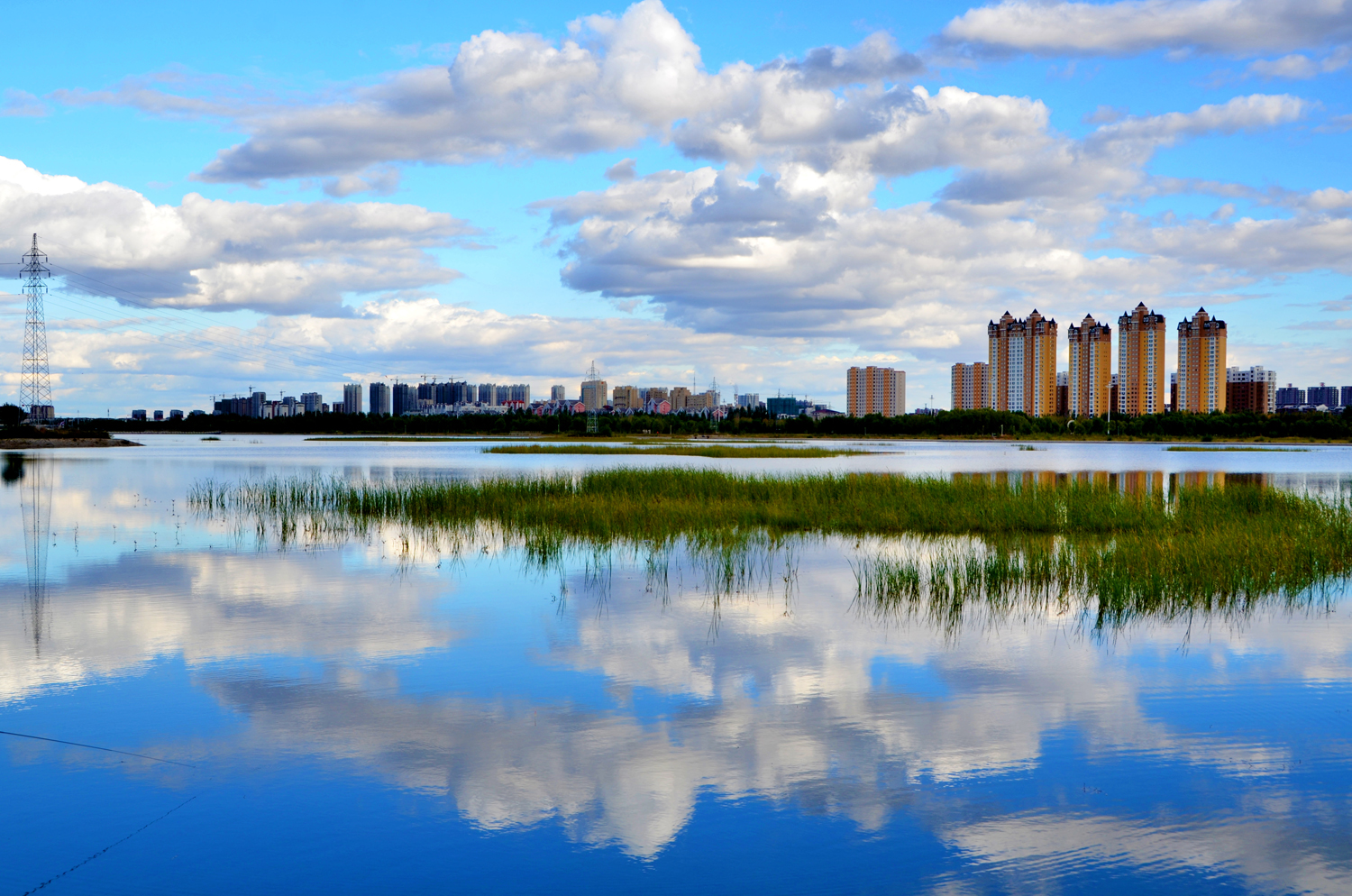 通辽市辽河公园美丽云天美丽风光原创摄影