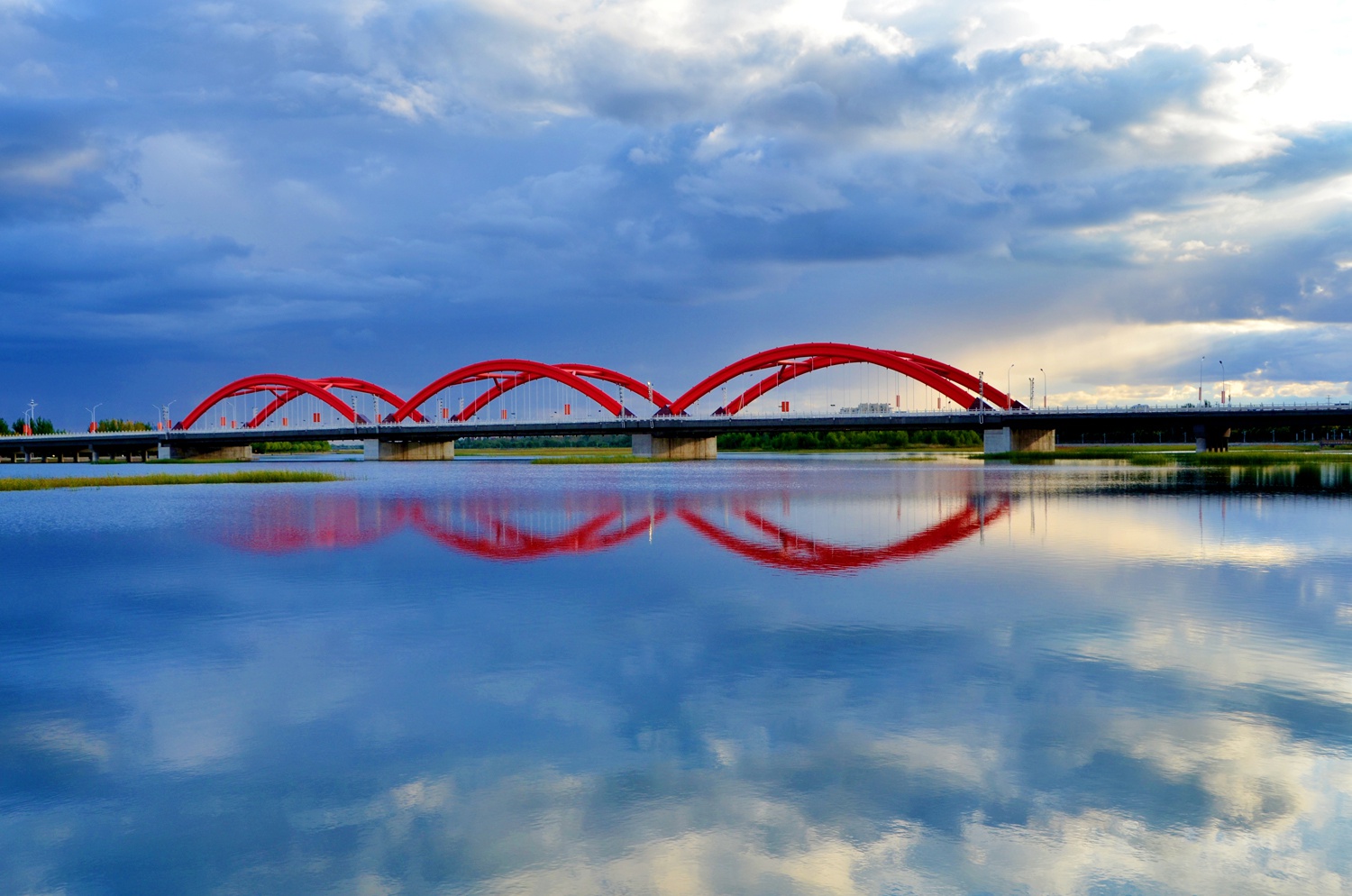 四时美景通辽市辽河公园,原创拍摄