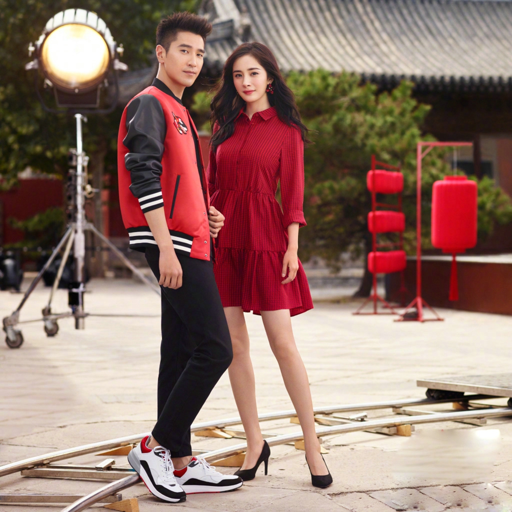 杨幂赵又廷中国红时尚新年大片写真