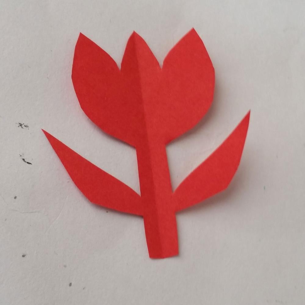 郁金香剪纸手把手教你做花朵剪纸郁金香郁金香diy手工剪纸