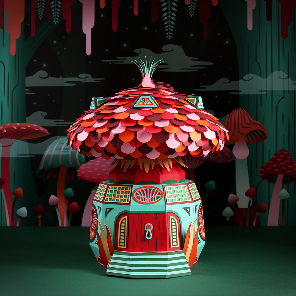 折纸二重奏组zim&zou每件作品都是一个小小的纸质村庄作品还成为了