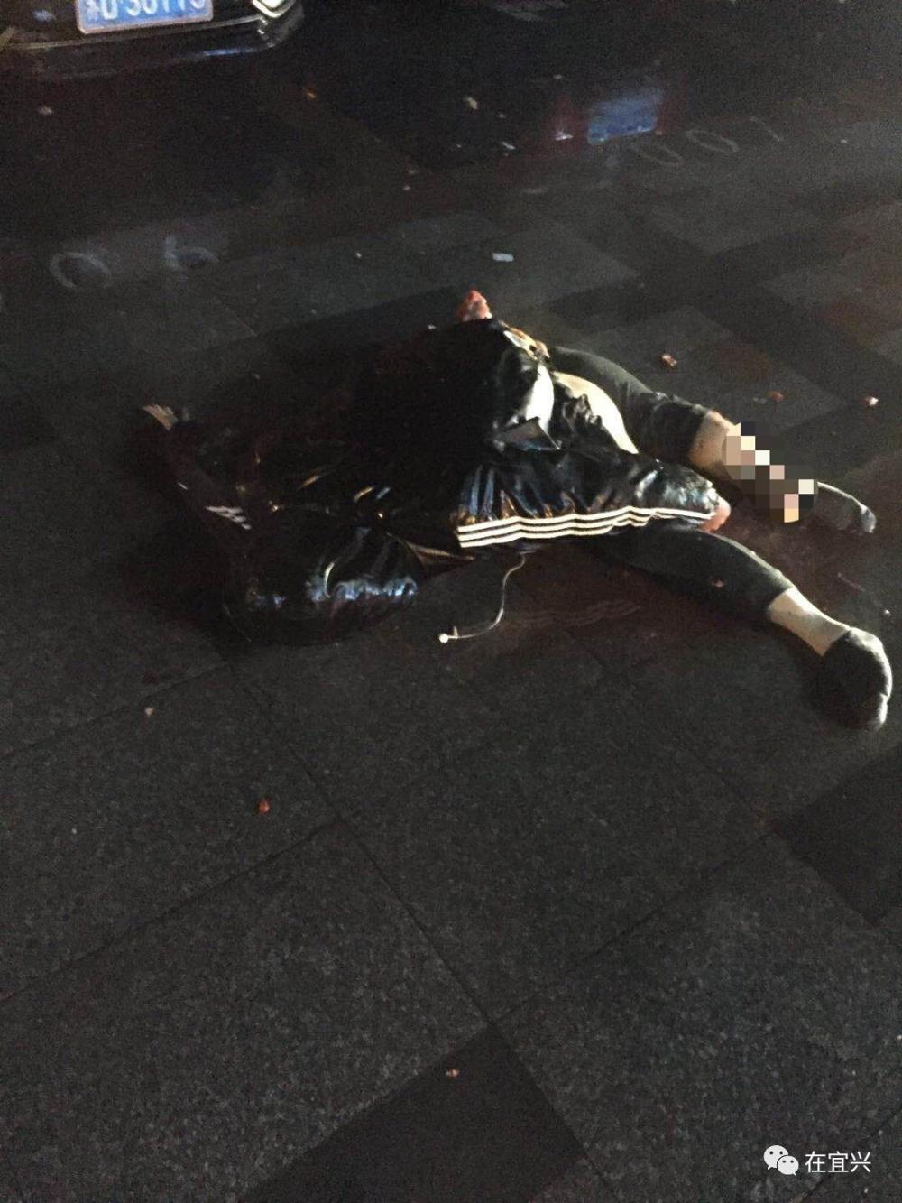 冬夜, 宜兴城东某大厦有人跳楼, 不幸离世