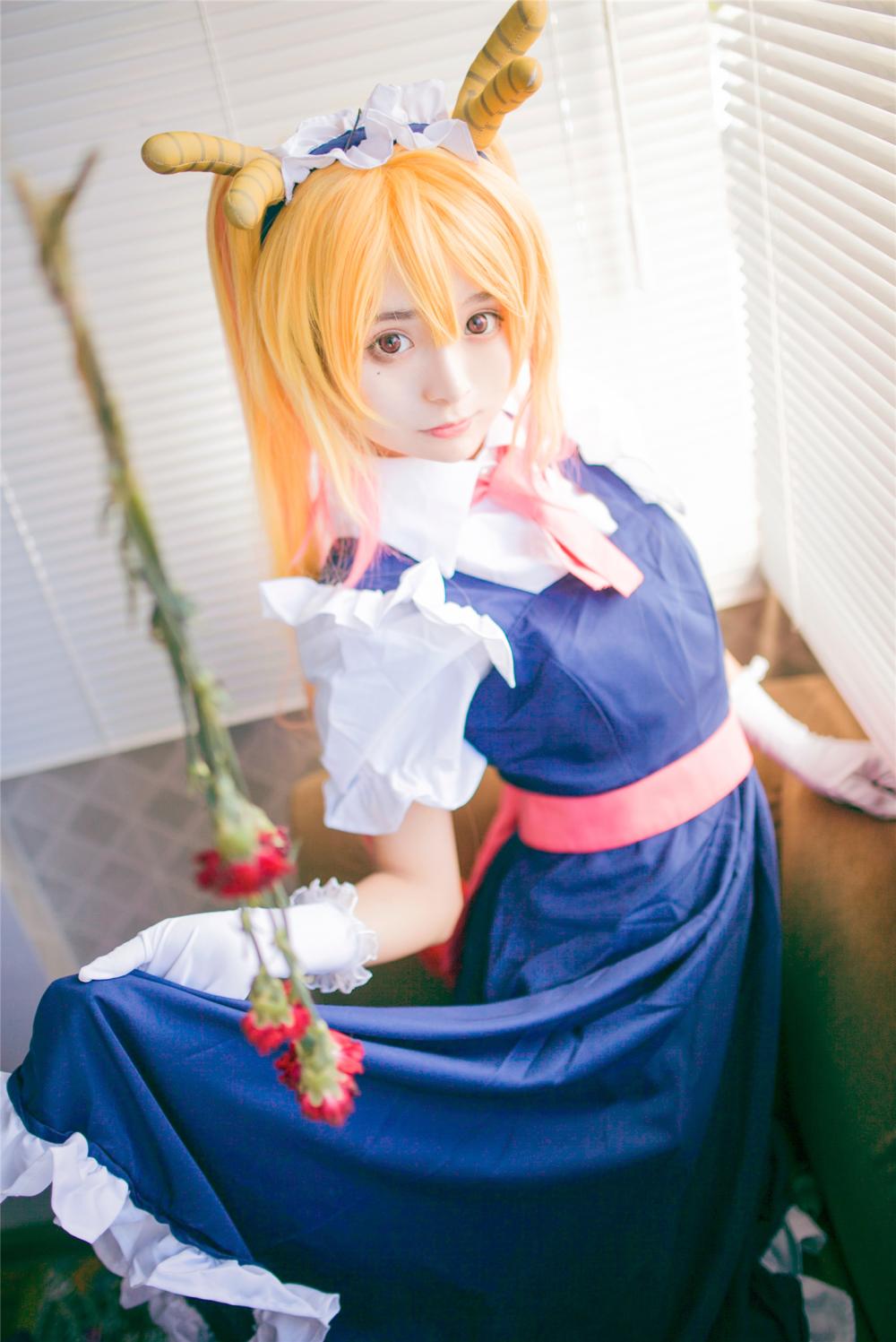 小林家的妹抖龙托尔cos动画里走出来龙女仆