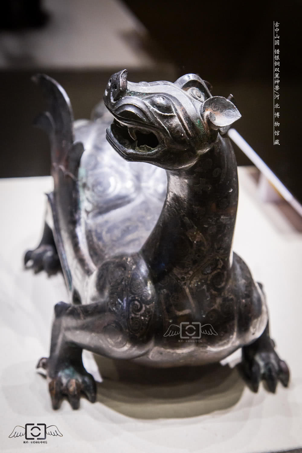 精美绝伦,一件穿越两千年的古中山国错银铜双翼神兽|博物馆|神兽|双翼_新浪新闻
