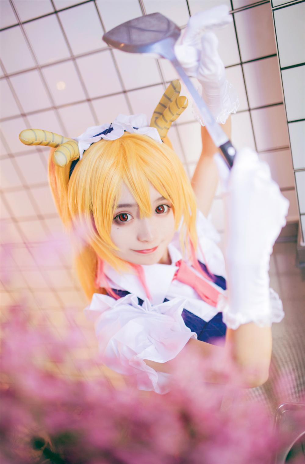 小林家的妹抖龙托尔cos动画里走出来龙女仆