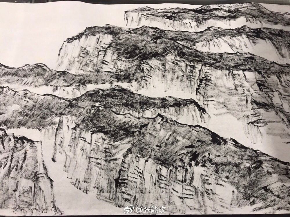 "80"后画家深耕15年 创作600米长卷《八百里太行》