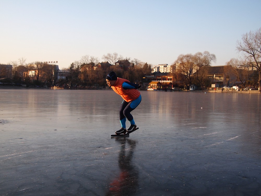 台湖公园滑冰图片