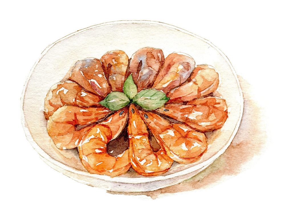 年夜饭美食插画 ‖.藏起来.