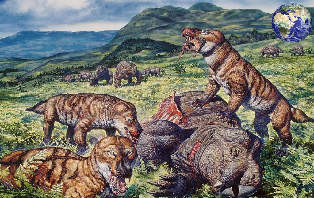 只不过与麝足兽,肯氏兽这样的食草兽孔目动物不同(冠鳄兽是杂食性动物