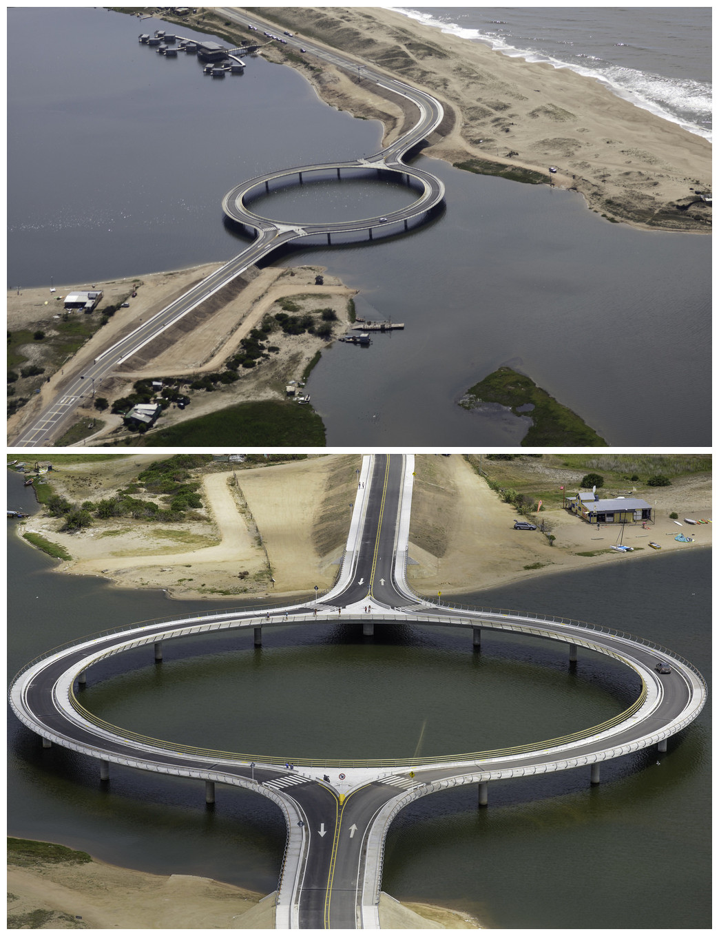 世界上最奇怪的4座桥车子竟然在水下开船却遨游子在车子之上