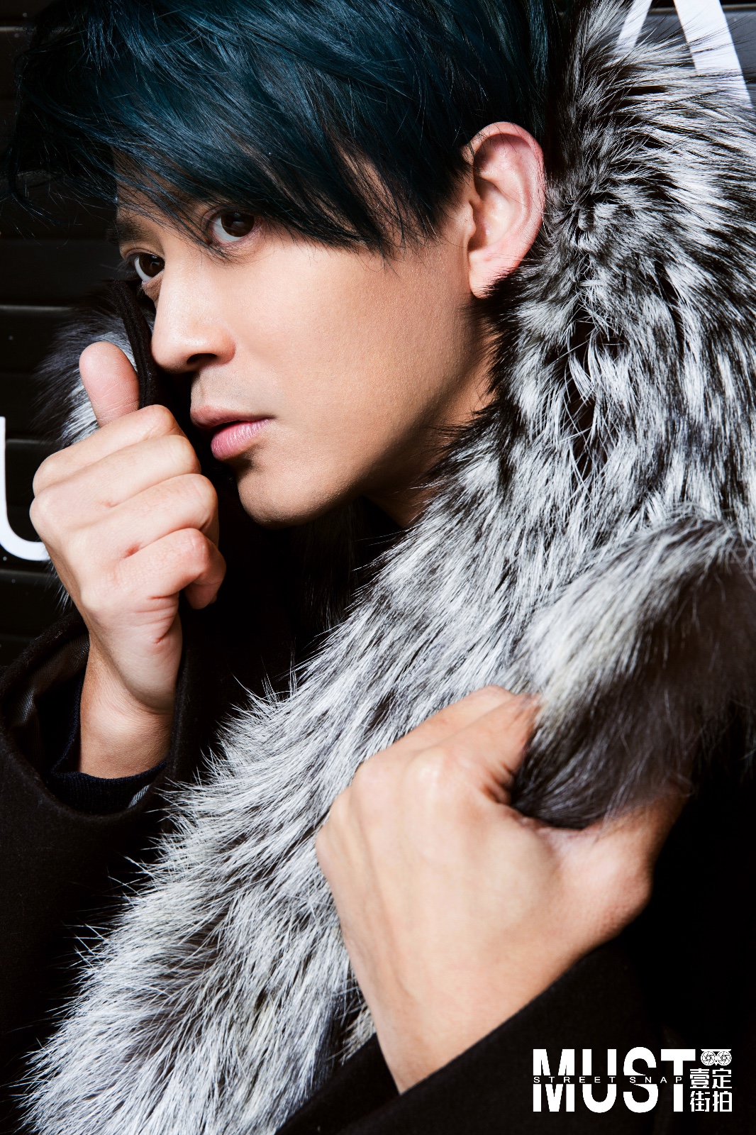 陈晓东冬日大片曝光 眼神深邃蓝发迷人