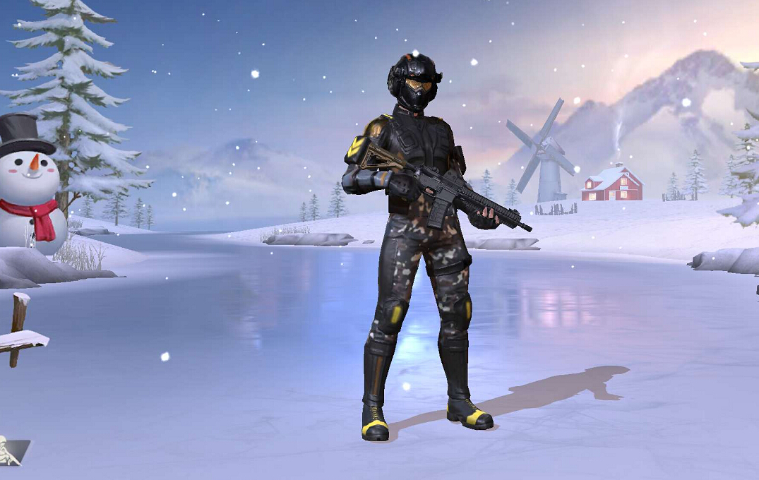 荒野行动最新迷彩特战时装这不是就是铠甲勇士的造型吗