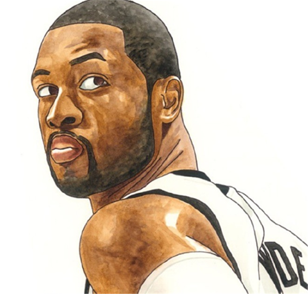 nba球星们经典的肖像画,和那些经典的场景