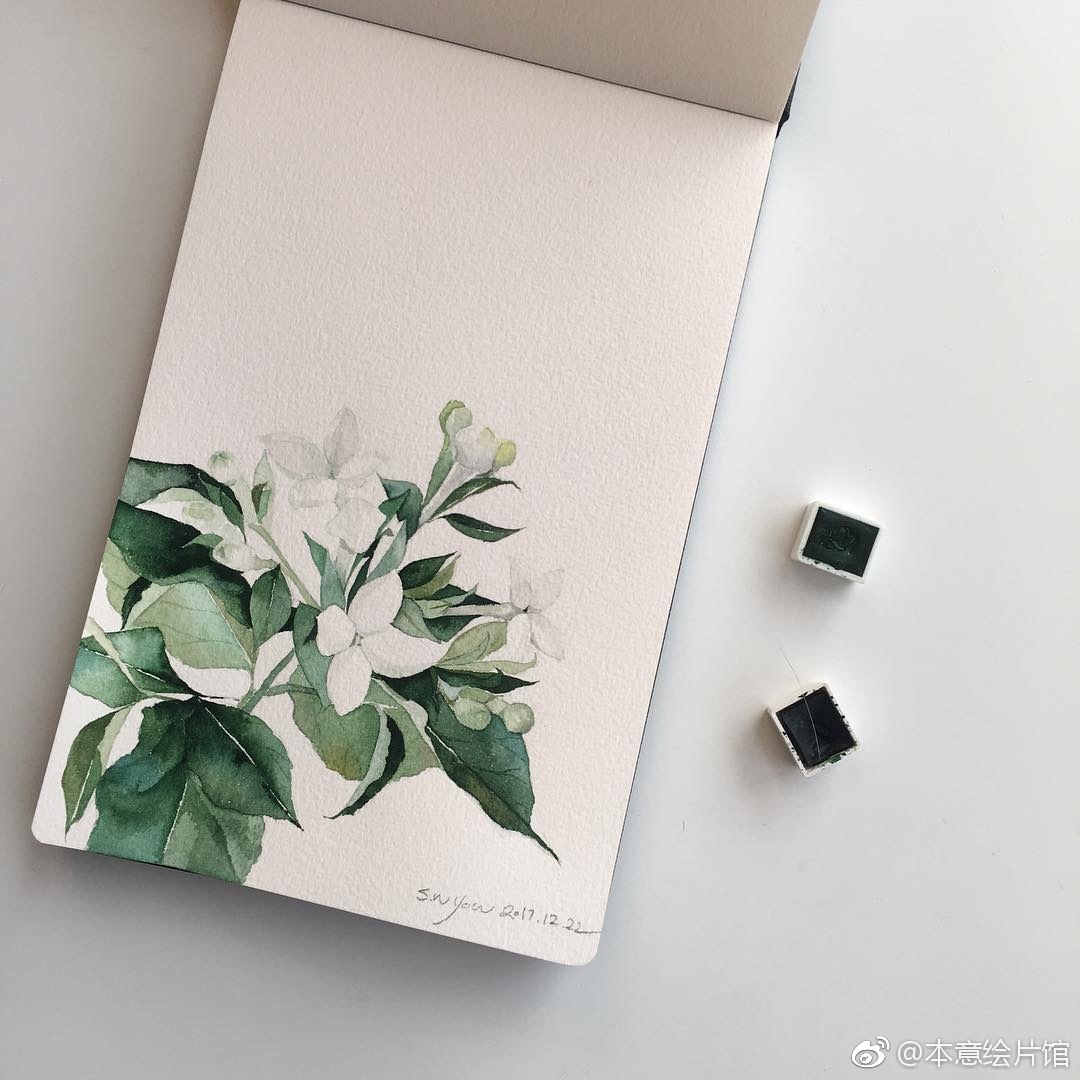 韩国艺术家nunu最新水彩小物一组.| ins:nunu_artroom_新浪看点