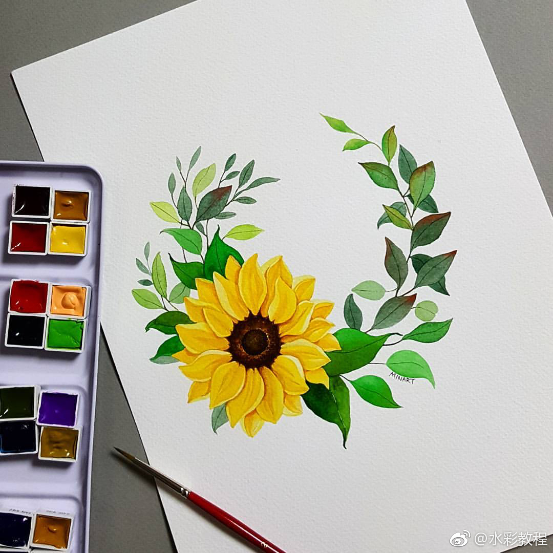 水彩植物花卉作品欣赏 by ins:minartillust