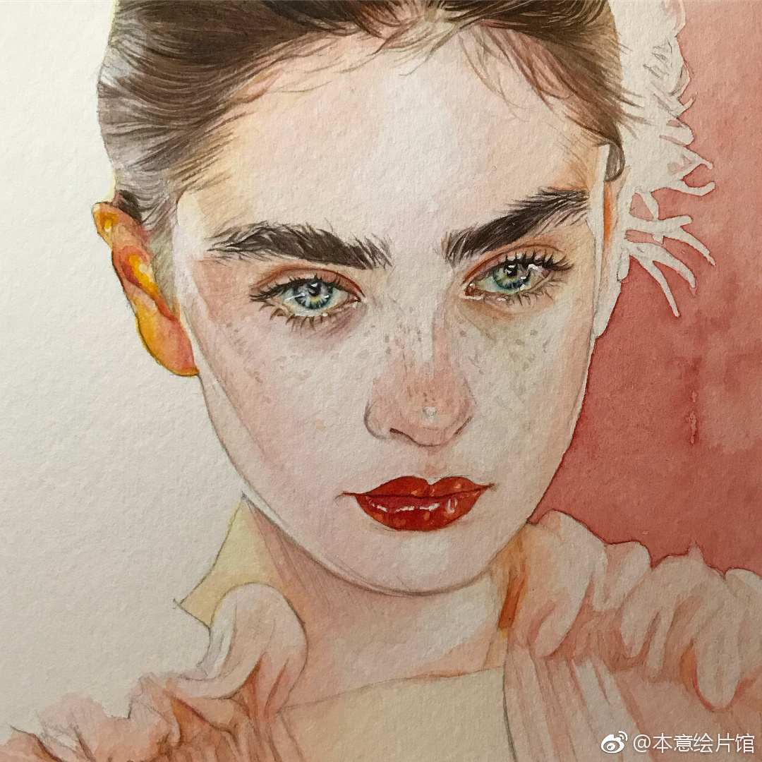 日本水彩艺术家丽奈 水彩人像欣赏,cool girls | ins:reina_yamada