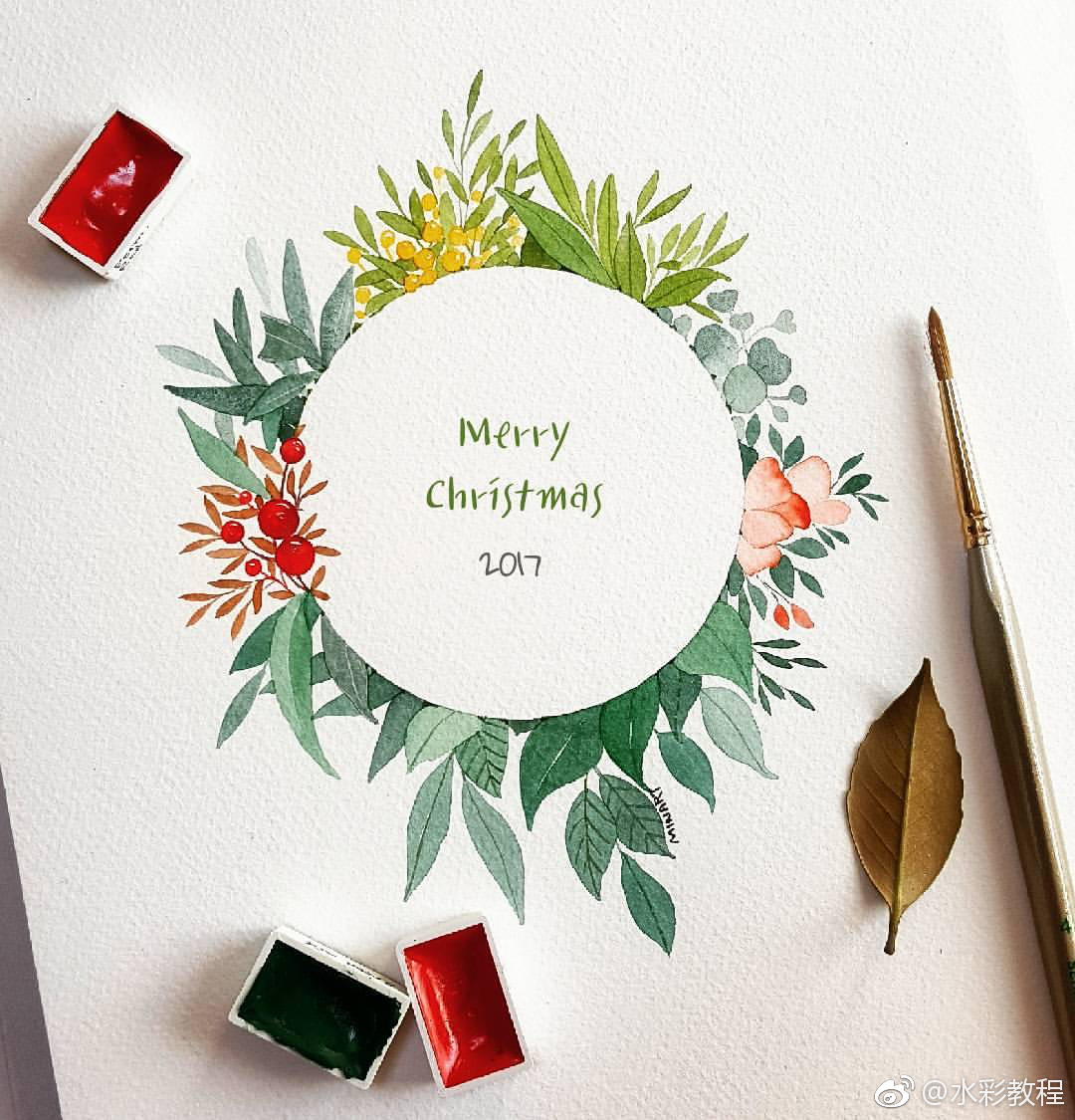 水彩植物花卉作品欣赏 by ins:minartillust