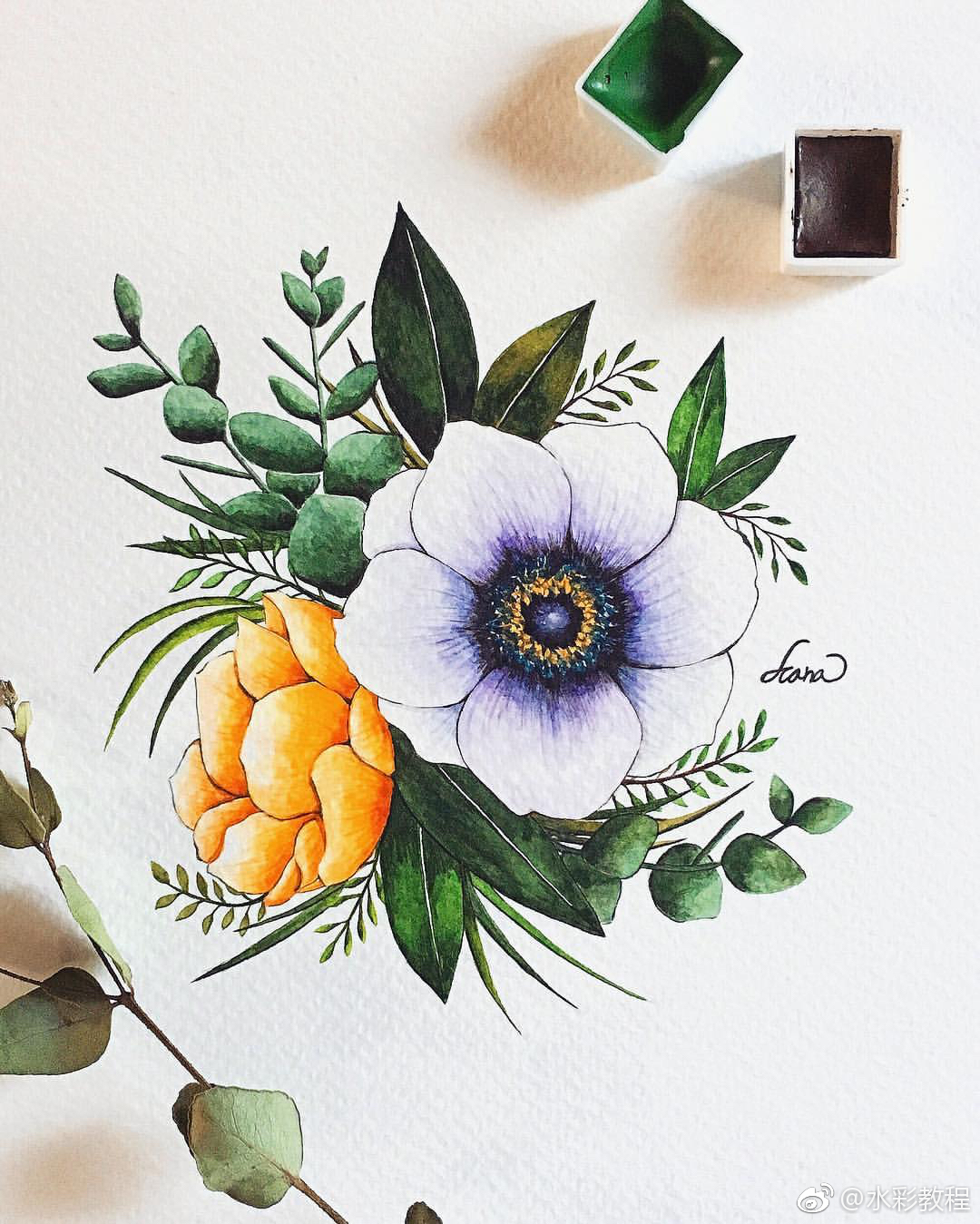 精致而又漂亮的水彩作品欣赏 by ins