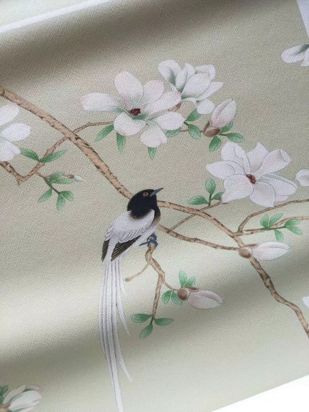 手绘丝绸墙纸你家造吗?