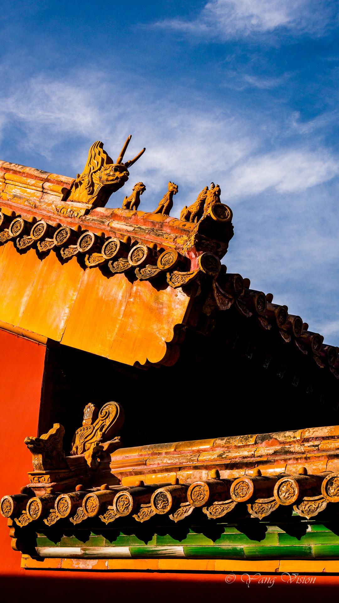 67红墙黄瓦,白云蓝天,光影斑驳,这才是我们喜爱的那个紫禁城的模样