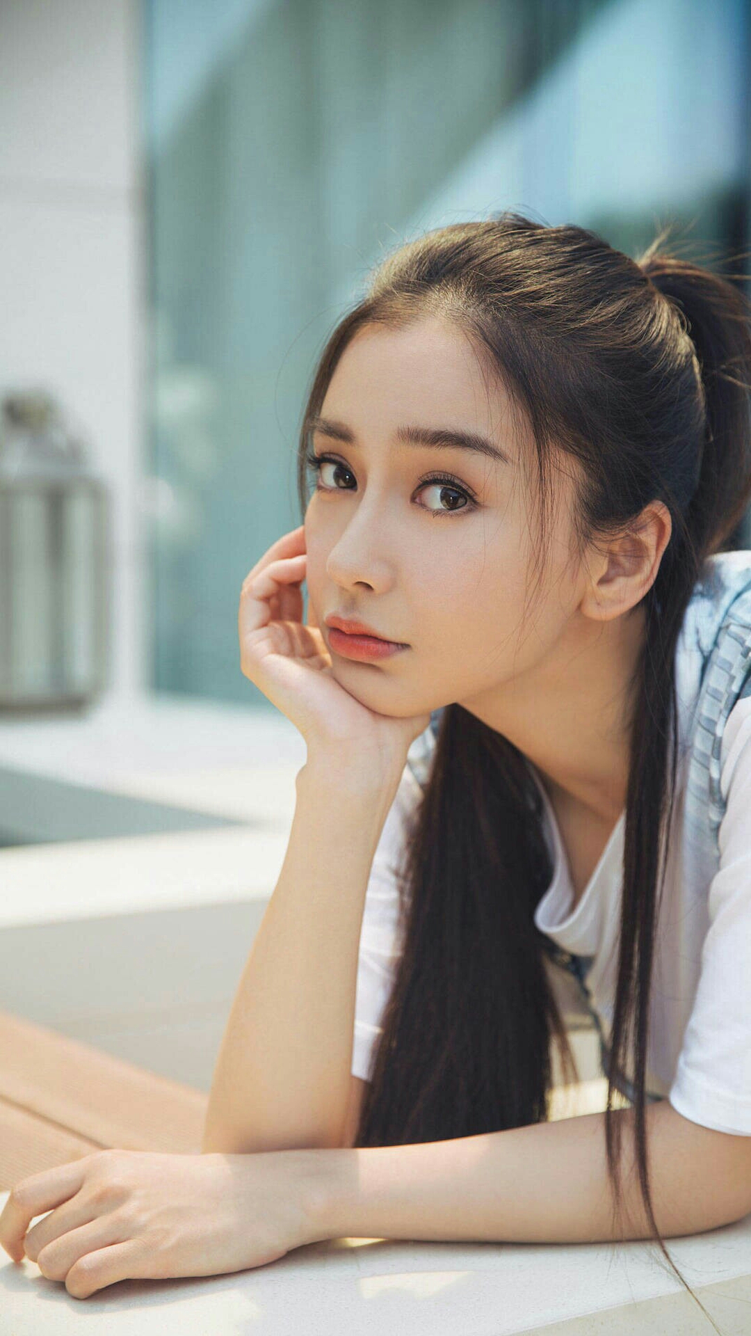 angelababy 夏日街拍写真 整个人少女感十足