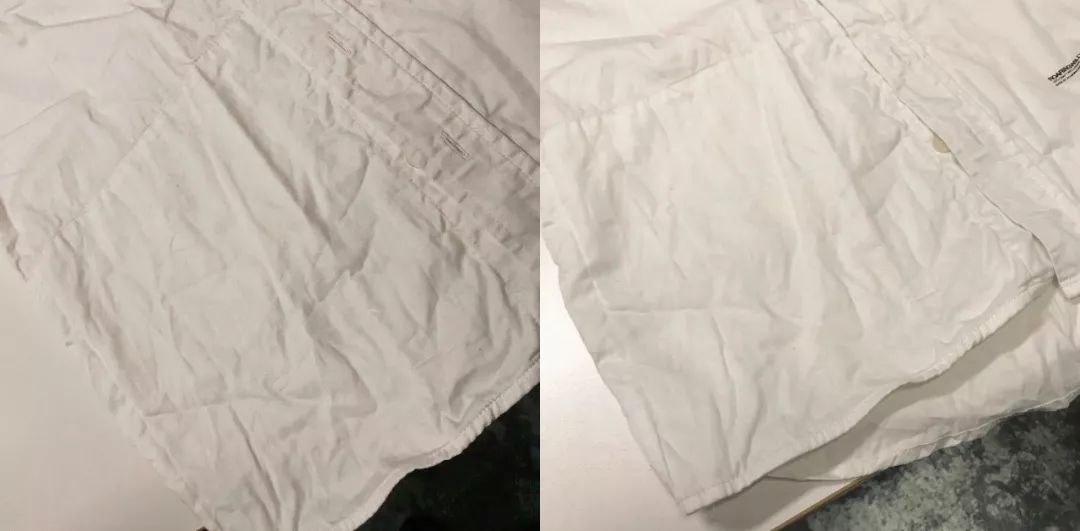 前/后这次的效果比电吹风的差了很多,搞了半天感觉衣服还是皱巴巴的.