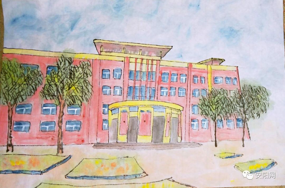 用什么方式纪念母校?"90后"安阳学子张鑫手绘校园走红网络