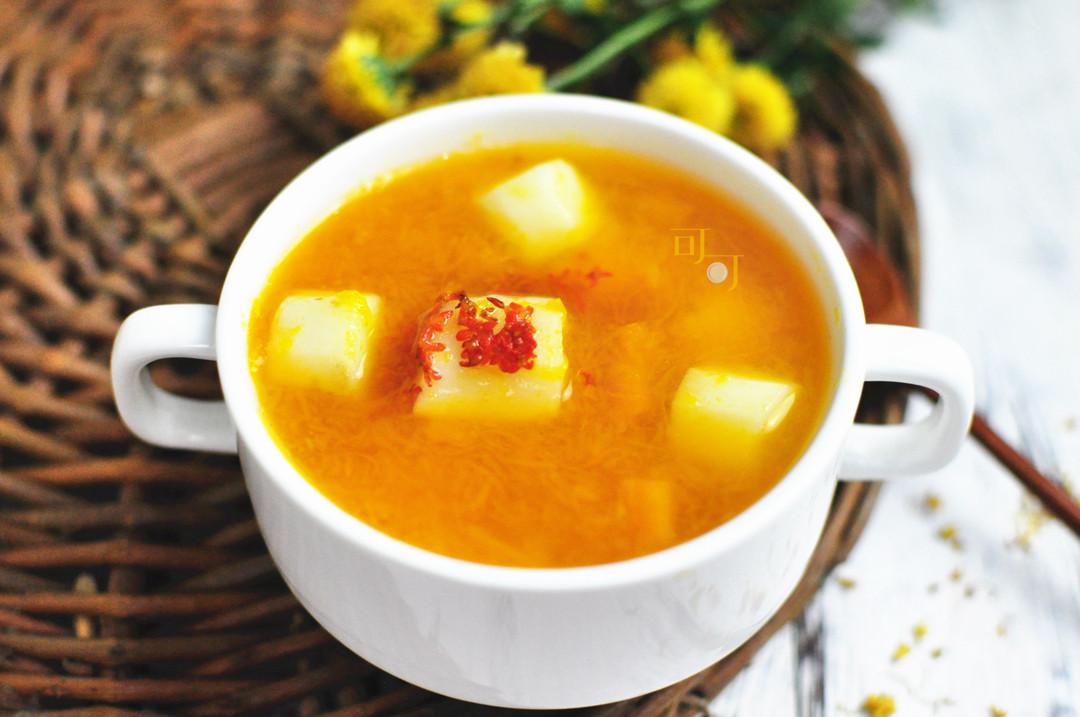 南瓜山药一起煮汤,养生美容助消化,早餐喝一碗,出门不怕冷