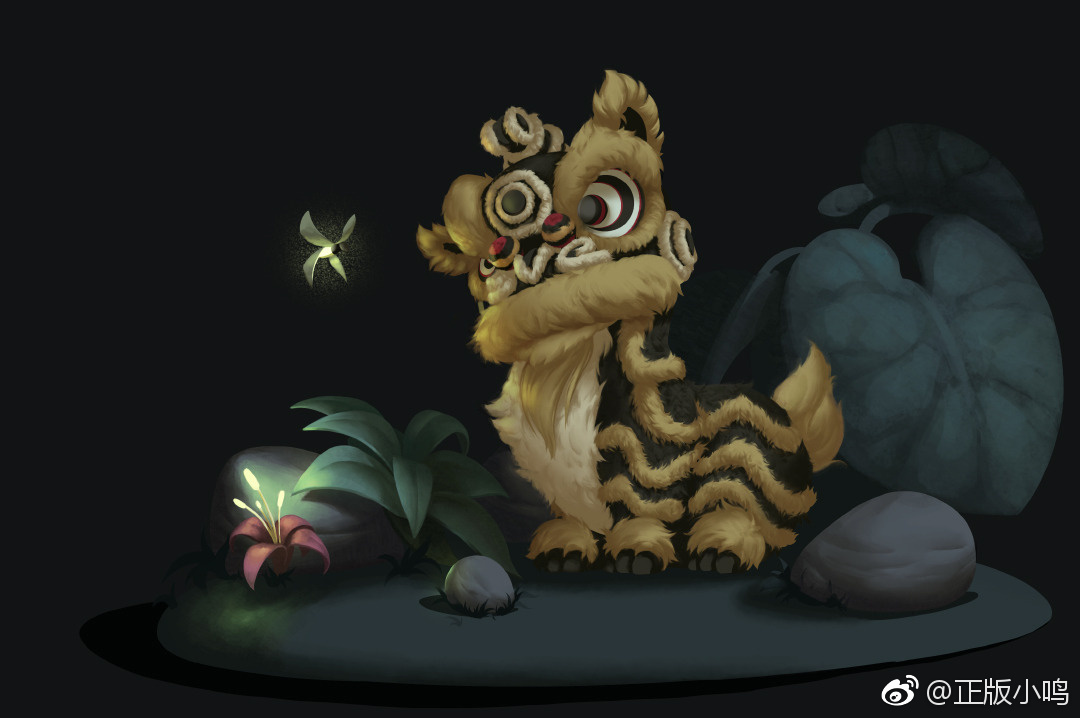 the seventh lion | 角色设计 国外画师创造的中国风小狮子