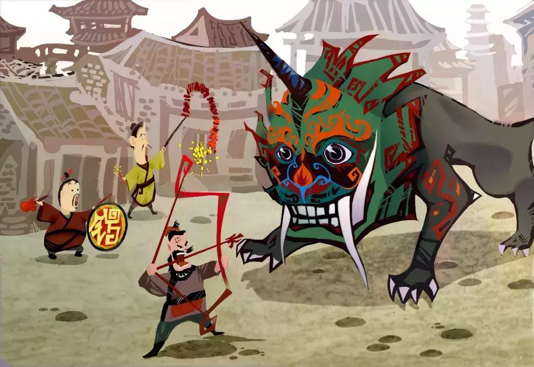 夕兽翻滚着咆哮着,众人害怕得不能近身.