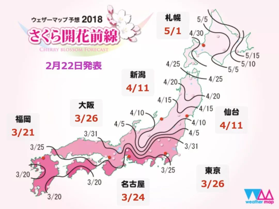 2018最佳日本赏樱路线 只需清明请假两天